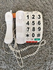 Opticom B300 Large Button Corded Home Phone Flashing Light When Rings Working 