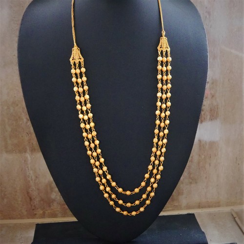 Long necklace 22k gold - long, plated