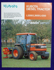 KUBOTA DIESEL TRACTOR L3300 L3600 L4200 99 BROCHURE AGRICULTURE FARMING SPEC