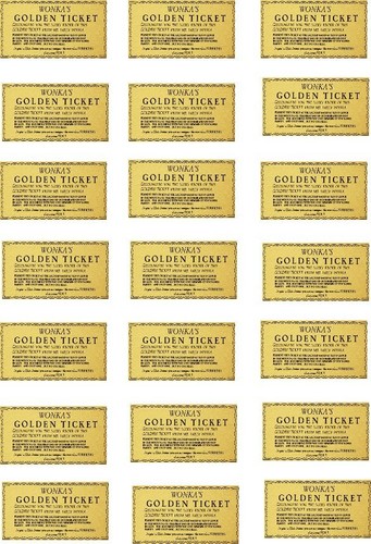 Willy wonka golden ticket - 21,