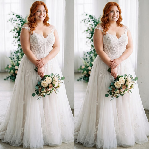 Size wedding dresses plus - size,