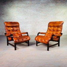 Pair of Danish Tan Leather