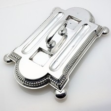 Mappin & Webb Double Inkwell Standish - Silver Plated - Antique