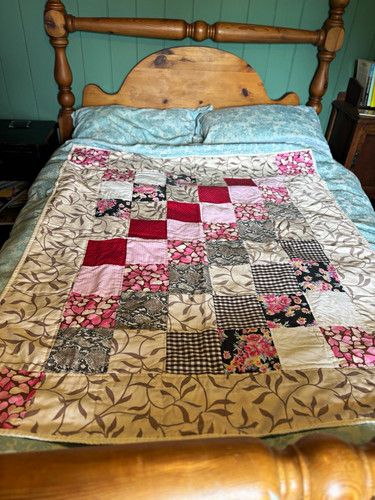 Double patchwork quilt - double,