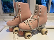 Pink Roller Skates- 4-Wheel - Size 38- Skates 100 Series - Oxelo Decathon Used