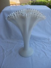 Large fenton silver crest fan - fenton,