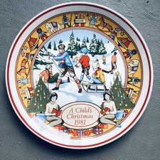 Wedgwood Of Etruria & Barlaston Child’s Christmas Plate 1981 Edition