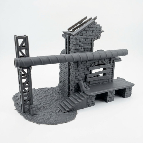 28mm damaged factory - factory, scatter