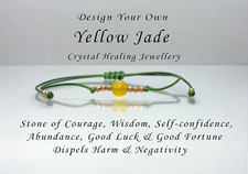 Yellow Jade Bracelet Anklet Crystal Bracelet Intention Bracelet Cord Bracelet