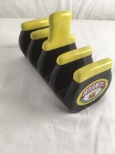 Retro MARMITE TOAST RACK yellow black logo collectible vintage ceramic holder