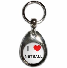 Netball I Love heart Tear Drop