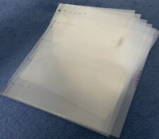 11 Clear Acetate Top/Side Opening Ring Binder Album Sleeves 31.5cm X 24.5cm 