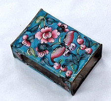 Chinese Cloisonné Enamel Matchbox Cover / Vesta Cover / #5