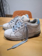 Vintage retro HEELYS STYLE# 7141 SIZE 6 SHOES TENNY SHOES WHITE & BLUE