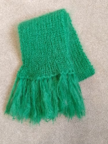 Hand knitted mohair scarf - scarf, in