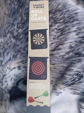 Gadget And More Magnetic Hanging Roll Up Dart Board With Flat Darts