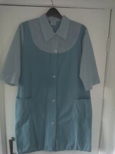 Ladies Nylon Overall Vintage Turquoise Green & Check design by Prova VGC Pinny 