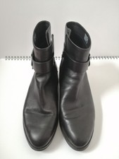 Fitflop black, leather  ankle boots with zip, size 9, good condition