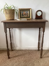 Refinished Vintage Antique Hall Console Table