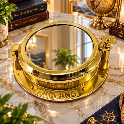 Porthole mirror cabinet - :,