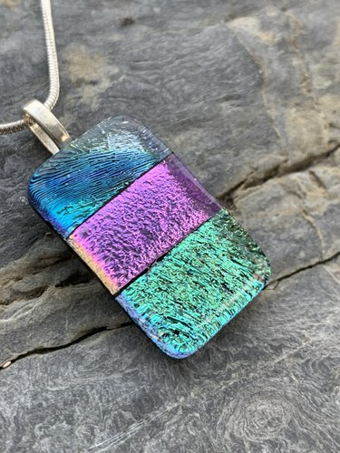 Dichroic glass pendant - glass,