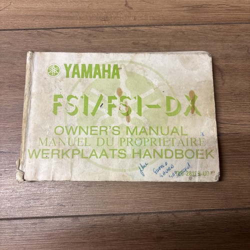 Genuine yamaha owners manual - genuine,
