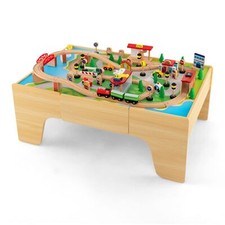 84 PCS Kids Wooden Train Track