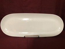 Everyday White  Solid White Porcelain Oval Serving Tray