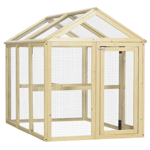 Large wooden chicken run coop - large,