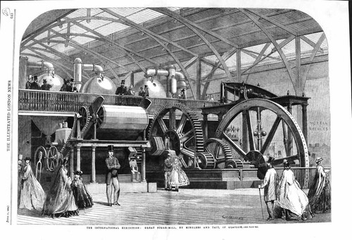 Old antique print 1862 great - print,