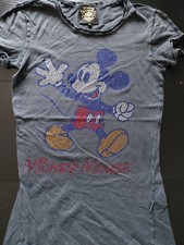 Vintage Disney Couture Mickey Mouse Ladies Fit T-shirt Top Size S