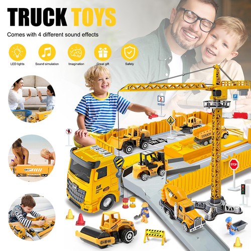 Transport truck toys - truck, cars