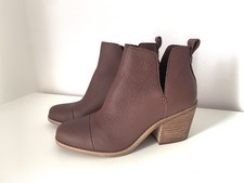 Toms Womens Ankle Boots UK 5 Real Leather Brown Ladies Hill Autumn Spring