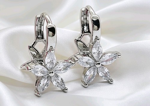 925 sterling silver - silver, flower