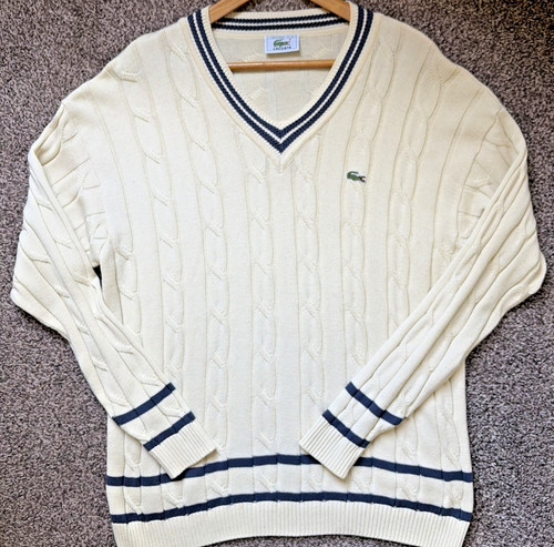 Vintage lacoste cable - lacoste, knit