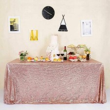 Rectangle Sequin Glitter Tablecloth Sparkly Table Cloth Cover Wedding Party XMAS