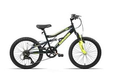  Barracuda Charge 20" Wheel Kids Mountain Bike Dual Full Suspension Black Age 7+