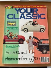 CLASSIC CAR MAGAZINE JUNE 1990 FIAT 500 FORD ESCORT YOUR CLASSIC FORD FIAT PARTS