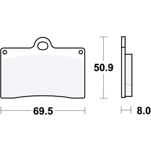 Brake pad trw trq - brake, sintered