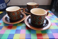 Hornsea Pottery Bronte Cups and Saucers