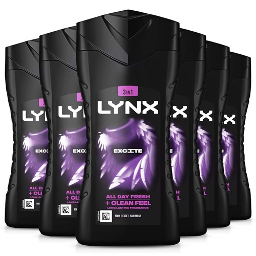 Lynx excite shower gel - 6x,