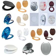 MDF Toilet Seat Novelty Design Chrome Hinges All Printed Loo Seats Marble Effect