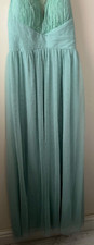 Little Mistress Dress Size 10 Green Mesh Fit Flare Maxi Sleeveless Occasion Prom