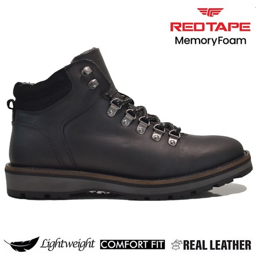 Mens leather fur walking - leather,