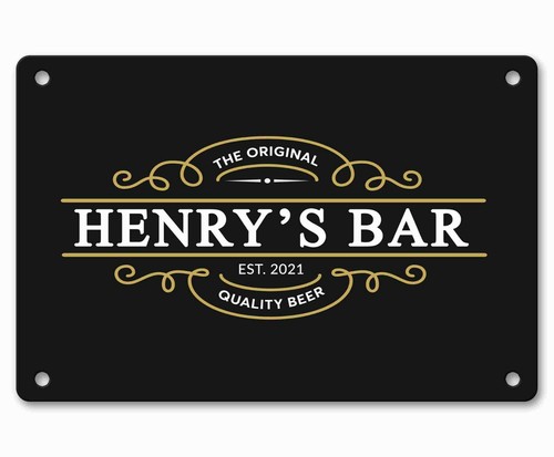Personalised bar sign - bar, garden