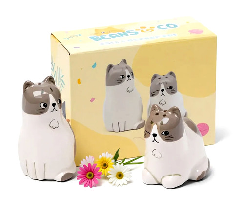 Tuxedo cats salt pepper - &,