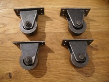 set of 4 cast iron industrial