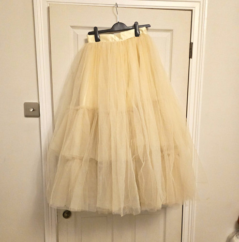 Ivory net layered tulle - net, bridal