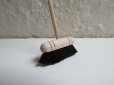Artisan vintage doll house miniature broom by L & A St Ledger - 12th scale