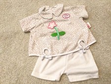 ? ZAPF PRETTY BABY ANNABELL FLORAL DRESS SET ? DOLLS CLOTHES 43cm ~ ROLE PLAY